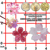 Funshowcase Cute Sakura Cherry Flower Silicone Mold Trays for Crafting, Resin Epoxy, Soap, Jewelry Making 4 in Set Bundle FUNSHOWCASE
