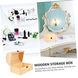MAGICLULU 1pc Pirate Treasure Chest Wooden Box Unfinished Wood Crates Kids Toys Small Treasure Chest Decorative Lock Case Chest Treasure Case Wood MAGICLULU