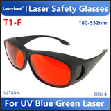 Laser Safety Glasses 532nm OD6 180nm-532nm Wavelength Violet/Blue/Green Laser Protective Goggles for 405nm, 445nm, 450nm,473nm 532nm, Like Tattoo laserland