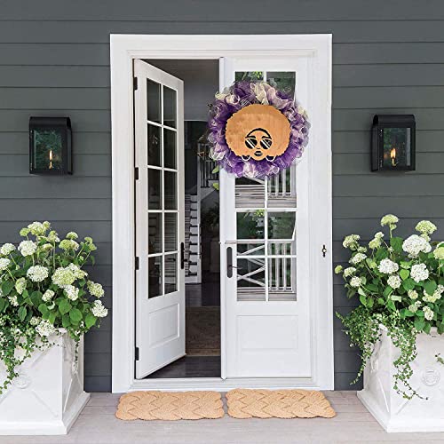 Head Silhouette Wooden Cutout Craft Template for Wreath Afro African Women Girl Queen Black Mother DIY Gifts from Daughter Son for Mom Holiday 13", MACLARONX