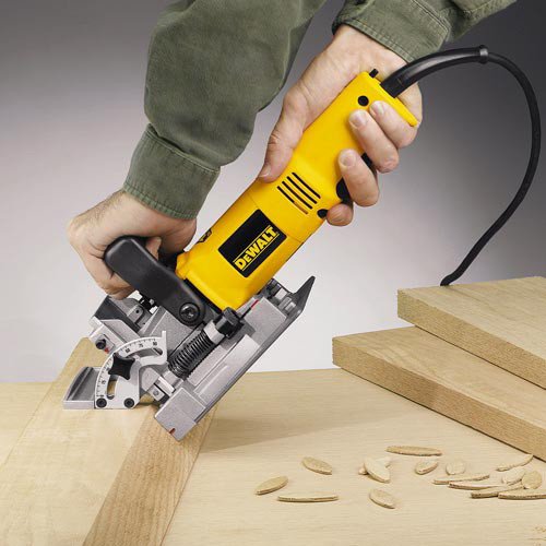 DEWALT Biscuit Joiner, 6.5 Amp, 10,000 RPM, Retractable 45 Degree Notch, For Depth Spots (DW682K),Yellow - WoodArtSupply