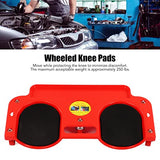 Rolling Knee Creeper/Pads Rolling Knee Dolly Sliding Knee Pads Protector With 5 Swivel Castors Repair Tool Tray for Mechanic Carpenter Flooring Acouto