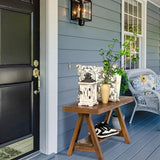 Wnutrees Farmhouse Wood Bench,Rustic Indoor Storage Bench for Entryway, Living Room, Dining Room,Solid Wood Construction, Original Wood Wnutrees