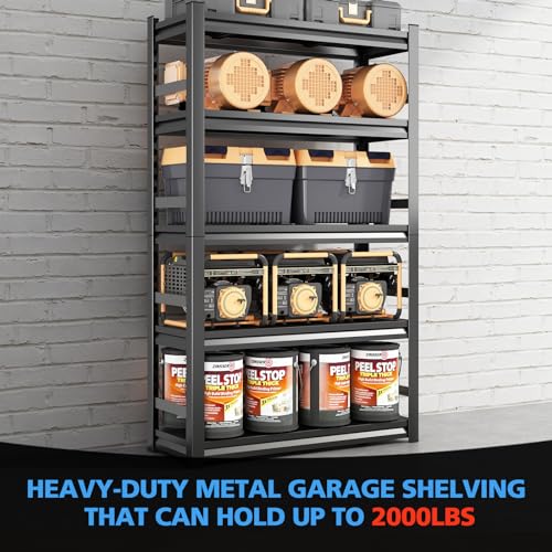 48" W Garage Shelving,Sturdy Garage Shelves Steel Heavy Duty Shelf,Large Metal Shelves,Adjustable Garage Storage Shelves Rack Unit for Warehouse Bezuny