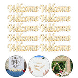 BESPORTBLE Front Door Garland 30pcs Welcome Wood Letters Unfinished Wood Sign Large Letter Cutouts Wooden Decoration for Home Porch Sign Wedding BESPORTBLE
