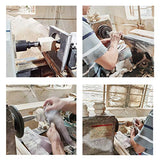 Btibpse Wood Furniture Legs 4 Inch Sofa Couch Chair Ottoman Loveseat Cabinet Legs Replacement Feet Unfinished Bun Foot Pack of 4 Btibpse