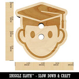 Occupation Student Graduate Cap Graduation Icon Wood Buttons for Sewing Knitting Crochet DIY Craft - Medium 1.00 Inch (7pcs) Sniggle Sloth