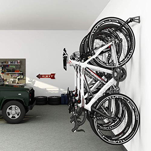 FLEXIMOUNTS 6-Bike Storage Rack for Garage, Heavy-Duty Wall Mount Hanger for Home & Garage, Holds Up to 300lbs FLEXIMOUNTS