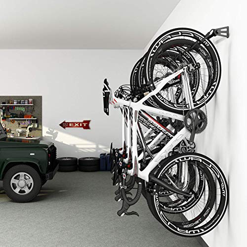 FLEXIMOUNTS 6-Bike Storage Rack for Garage, Heavy-Duty Wall Mount Hanger for Home & Garage, Holds Up to 300lbs - WoodArtSupply