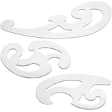 Fulmoon 3 Pcs Stainless Steel French Curve Ruler for Pattern Making Metal Drafting Stencils Reusable Drafting Templates Drawing Ruler for Leather Fulmoon