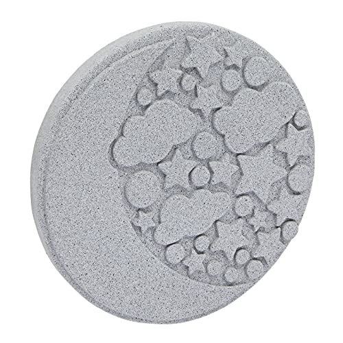 11-Piece 10-Inch Paint-Your-Own Moon and Stars Stepping Stone Kit with 1 Moon and Stars Stone, 8 Paint Pots with 10ml Acrylic Paint Each, and 2 Paint Bright Creations