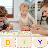 12Pcs Unfinished Wood Crafts, Rectangle-Shaped Wood Slices Wood Blank, Wood Sign Wood Plaque for Crafts, Door Hanger, Wood Burning, Painting, Brmeday