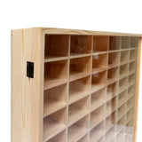 Wooden Wall Mount Display Case for Hot Wheels, with Dust Resistant Door, Matchbox 1/64 Scale Diecast Model Cars Display Storage Organizer Case, WoodArtSupply