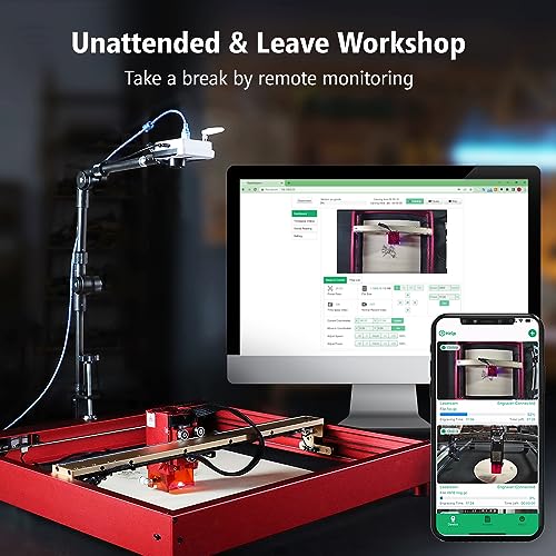 Lightburn Camera, Laser Engraver Camera, Mintion Lasercam for Laser Engraver/Cutter, Remote Monitor Control, Positioning, Flame Detection, Auto Time - WoodArtSupply