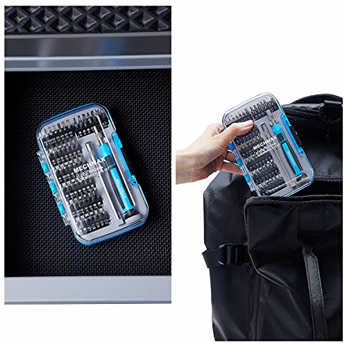 MECHMAX Magnetic Precision Screwdriver Bits Set 51 Piece, Pentalobe Screwdriver Bits for Apple iPhone, Macbook, Y Type for Game Console, Smart Phone, MECHMAX