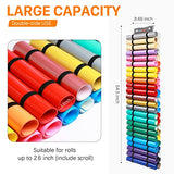 HTVRONT Vinyl Storage Organizer, Vinyl Roll Holder Holds Up to 48 Rolls, Grey Craft Vinyl Organizer Wall Mount/Hanging Over the Door, Vinyl Roll HTVRONT