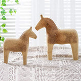 EXCEART Unfinished Wood Animal Ornament Blank Wood Horse Peg Doll Figure Cutout Table Statue Model Desktop Centerpiece for Kids DIY Painting Home EXCEART