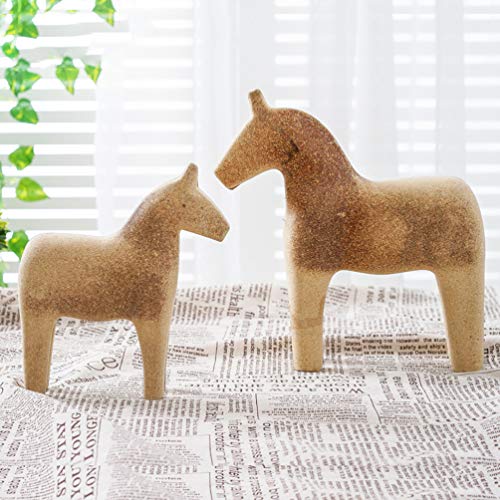 EXCEART Unfinished Wood Animal Ornament Blank Wood Horse Peg Doll Figure Cutout Table Statue Model Desktop Centerpiece for Kids DIY Painting Home - WoodArtSupply