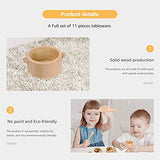 MONT PLEASANT Montessori Toys Sensory Bin Toys for 1 Year Old Toddlers, 11pcs Wooden Waldorf Toys Wooden Scoops and Tongs for Transfer Work and Fine MONT PLEASANT