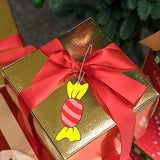 Wooden Candy Shape Unfinished Wood Candy Pieces Blank Wood Pieces Wooden with Twines Art Ornaments for Christmas Wedding Birthday Party Thanksgiving Zontween