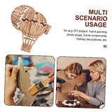 COHEALI 30pcs Hot Air Balloon Wooden Shape Ornament Crafts Hanging Bulk Wooden Lion Cut Outs Unfinished Wood Shapes Unfinished Woods Chips Wooden COHEALI