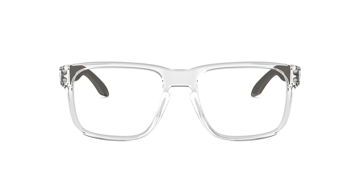 Oakley Men's Ox8156 Holbrook Rx Square Prescription Eyeglass Frames, Polished Clear/Demo Lens, 56 mm Oakley