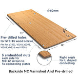 VWINDESK 72 x 30 x 1 Inch 100% Solid Bamboo Desk Table Top Only,for Standing Desk Home Office Desk with 60mm Grommets(Right Angle) VWINDESK