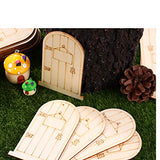 VOSAREA 50PCS Fairy Theme Mini Doors Wooden Miniature Doors Wood Fairy Garden Doors for Art and Crafting VOSAREA