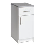 Prepac Elite 16-Inch Versatile Storage Cabinet in White with Drawer and Adjustable Shelf Prepac