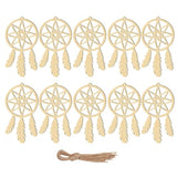 FUNOMOCYA 20pcs Unfinished Wood Cutouts Catch Dream Pendant Dream Catcher Creative Pendant Household Supplies Catch Dream Net Hung Boys Craft Wood FUNOMOCYA