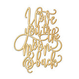 I Love You to The Moon and Back Wood Sign Décor Wall Art Unfinished 18" x 24" Woodums