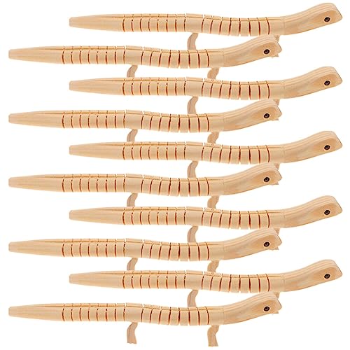 Wooden Crafts to Paint Unfinished Wooden Wiggly Lizard 10pcs Jointed Flexible Wooden Lizard Animal Model Crafts for Birthday Party Supply Wood Lizard - WoodArtSupply