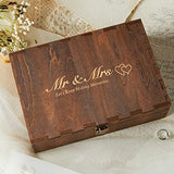 AW BRIDAL Keepsake Box With Lid - Wood Wedding Memory Storage Box - Bridal Shower Gifts Wedding Gifts Anniversary Engagement Valentines Day Gifts AW BRIDAL