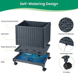 GREEN MOUNT Raised Garden Bed Planter Box with Trellis for Climbing Vegetables Plants, 67.6" Outdoor Tomatoes Planters Tomato Cage w/Wheels GREEN MOUNT