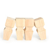 Aiminjey Wooden Furniture Legs, 6 Inch Solid Wood Unfinished Replacement Bun Feet Sofa Couch Chair Ottoman Loveseat Cabinet Legs Set of 4 (6inch- Aiminjey