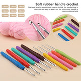 Pnytty Crochet Kit for Beginners, 107 Pcs Complete Beginners Crochet Kit Knitting Kit for Adults Including Yarn, Crochet Hooks, Plastic Large Eye Pnytty