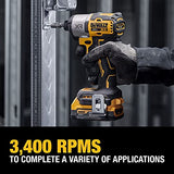 DEWALT 20V MAX Impact Driver, Cordless, 3-Speed, Battery and Charger Included (DCF845D1E1),Black DEWALT