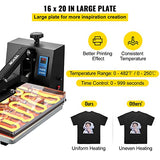 VEVOR Heat Press 16x20, 1700W Power Heat Press Machine, Fast Heating, High Pressure Heat Press Machine for T-Shirt, Digital Industrial Sublimation VEVOR