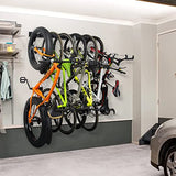 Ultrawall Stainless Steel Bike Storage Rack,6 Bike Storage Hanger Wall Mount for Home & Garage Holds Up to 300lbs, Black Ultrawall