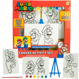 Innovative Designs Super Mario Canvas Paint Set for Kids with 3 Canvases, Acrylic Paint Innovative Designs