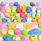 FLY2SKY 45Pcs Mochi Squishy Toys Mini Squishies Kawaii Animal Squishies Party Favors for Kids Cat Panda Unicorn Squishy Novelty Stress Relief Toys FLY2SKY
