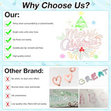 AKARUED Outline Shimmer Markers Set: Self Outline Metallic Marker Glitter Pens Set, 12 Colors Double Line Pens Fancy Markers for Kids Ages 8-12 AKARUED