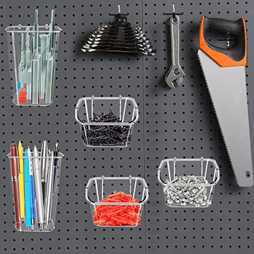 Daanxw 248PCS Pegboard Accessories Organizer Kit, Pegboard Bins, Pegboard Set for Tools, 1/8 and 1/4 inch Pegboard Hooks Assortment, Pegboard Bins, - WoodArtSupply