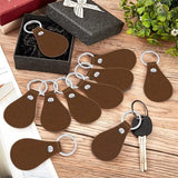 Taiyin 30 Pcs Leather Key Fob Kit for DIY Craft, PU Leather Key Fobs Blanks with Rivets and Key Rings for Laser Engraving Keychain Making Leather Taiyin