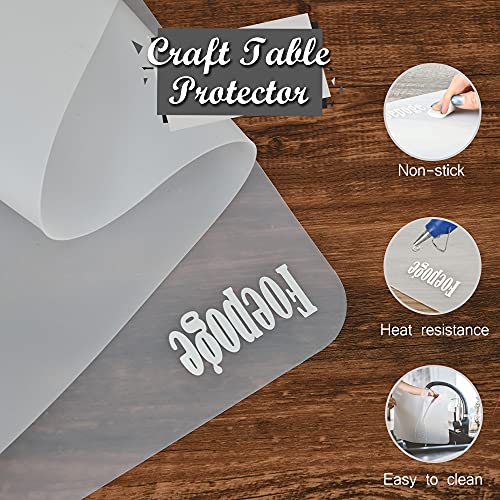 31.5" x 23.6" Extra Large Silicone Mat for Resin Casting, Epoxy and Crafts, Nonstick Silicone Sheet for Jewelry Casting Molds, Clear Countertop Foepoge