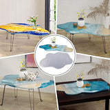 Large Resin Table Mold Set, 24 Inch Epoxy Resin Molds Silicone Tray Epoxy Table Mold with 4Pcs Table Legs for Charcuterie Board, River Table, Coffee Swess