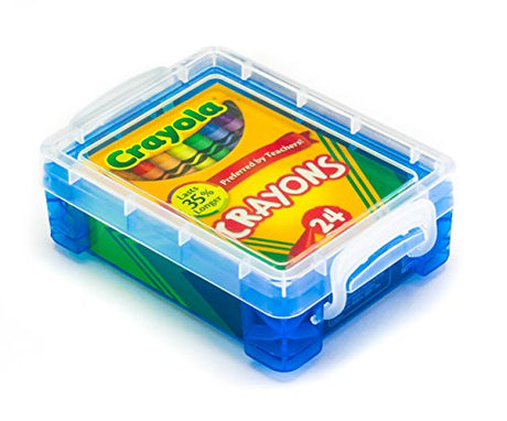 Crayola Crayons 24 Count with Blue Super Stacker Plastic Crayon Box (Bundle) Crayola