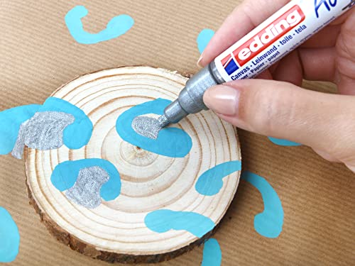 edding 5100 acrylic marker medium - white - 1 waterproof acrylic paint marker - round nib 2-3mm - acrylic paint pen for drawing on canvas, art paper edding