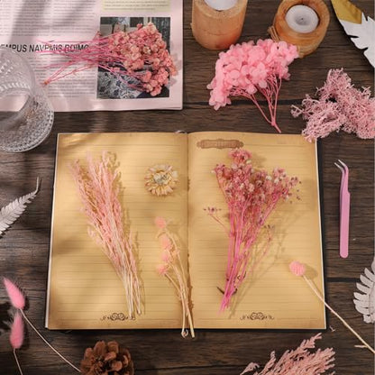 QSCFKL Real Dried Flowers, Dried Pressed Flowers for Resin Molds，Natural Dried Flowers Mixed, Hydrangeas, Daisies, Natural Pressed Flowers White - WoodArtSupply