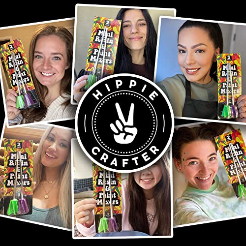 Art Resin Mixer Epoxy Mixer and Paint Mixer Drill Attachment Paint Stirrers for Drill Mud Mixer Quart or Gallon Mixing Tools Crafting Epoxy Resin HIPPIE CRAFTER